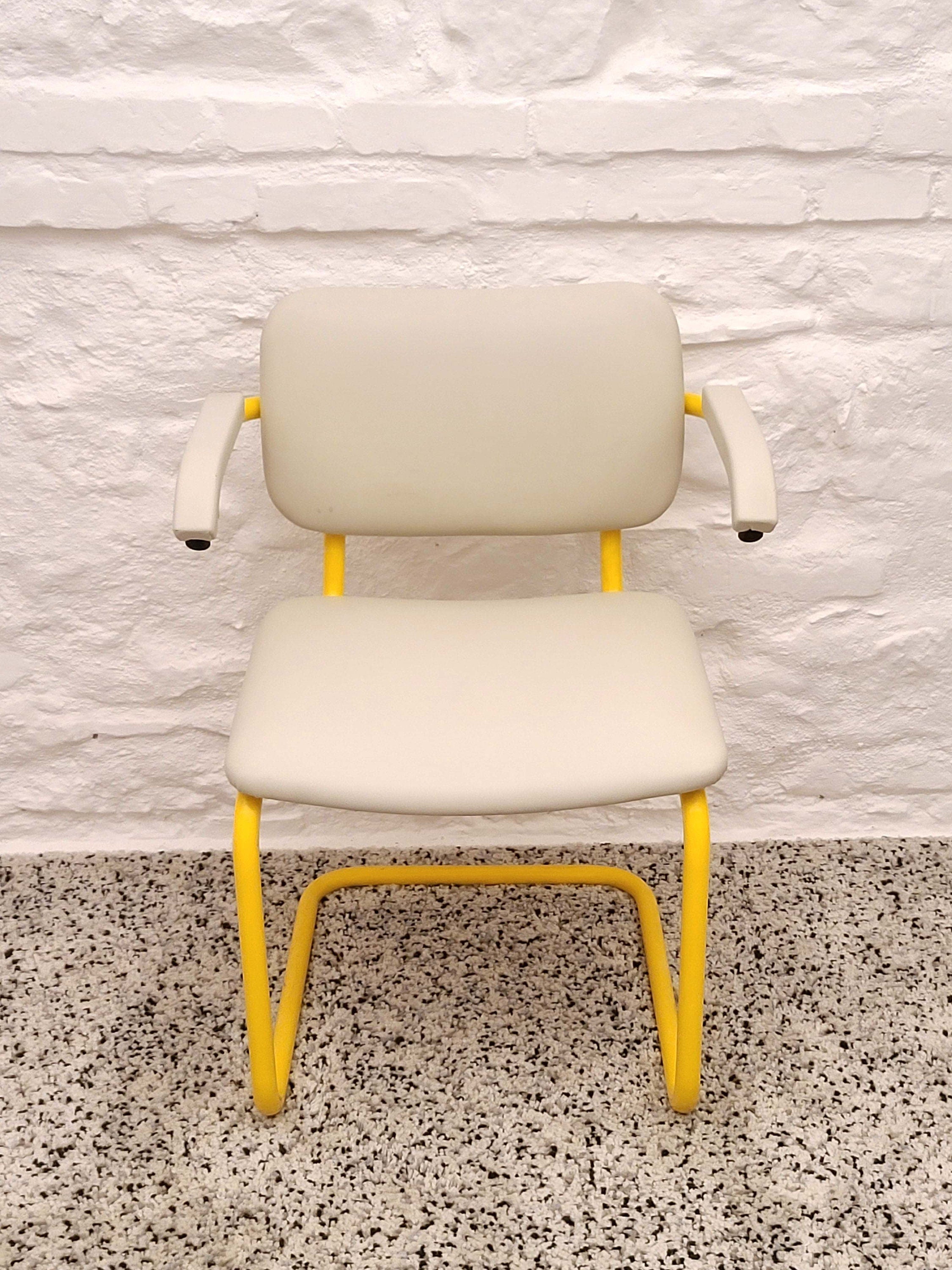 Vintage Metal Tube Armchair Dining Chair | Italian Postmodern | 1980s