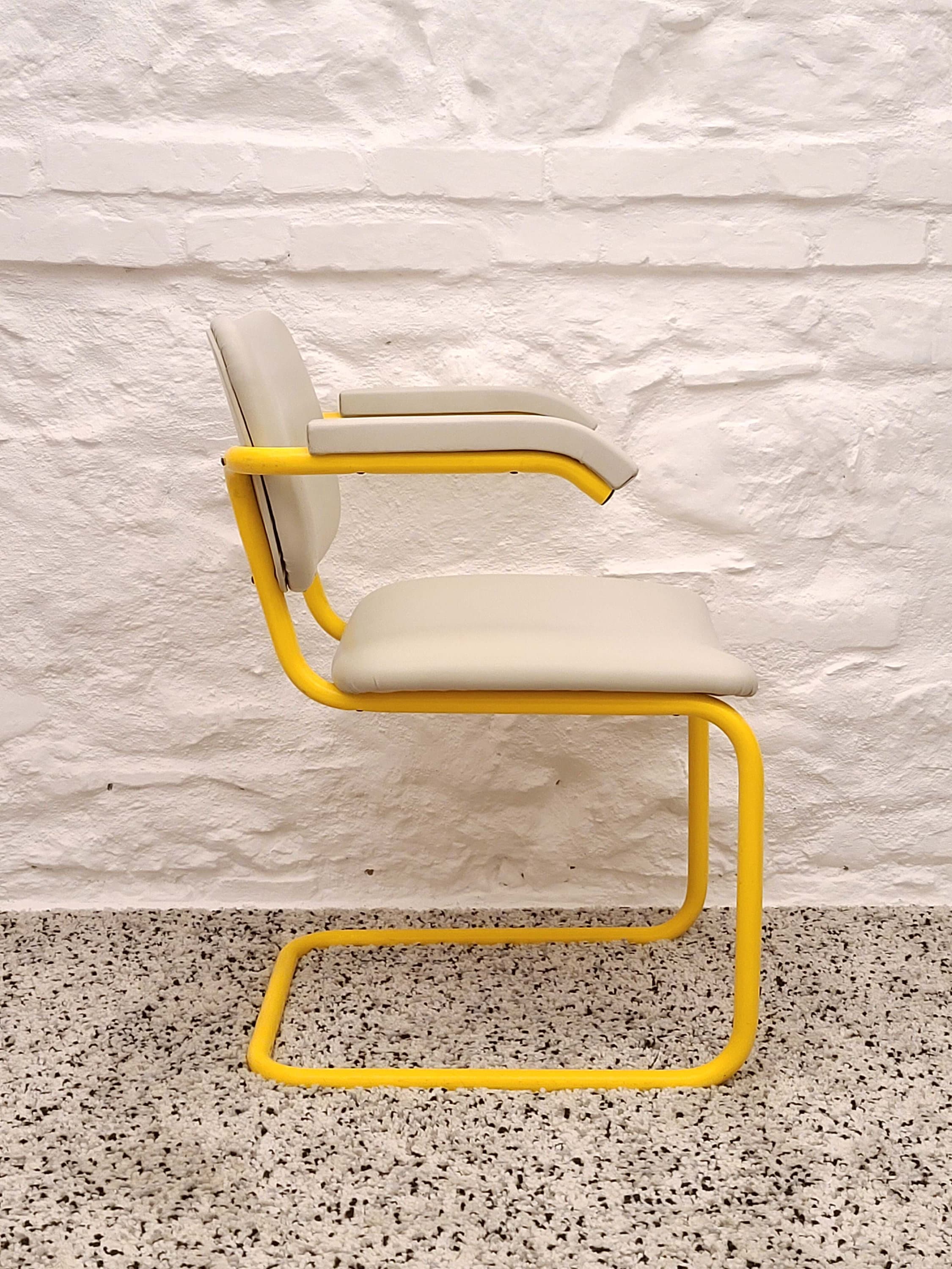 Vintage Metal Tube Armchair Dining Chair | Italian Postmodern | 1980s