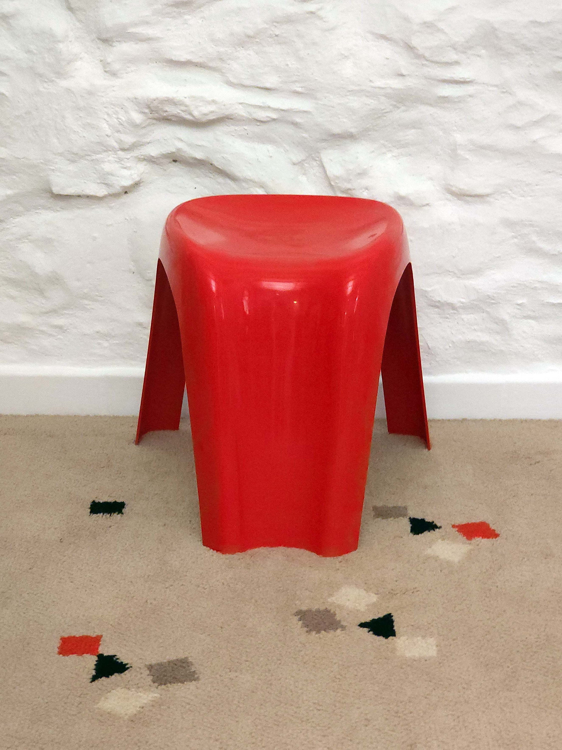 Stacki Plastic Stool by Giorgina Castiglioni for Bilumen | Italian Space Age | 1970s