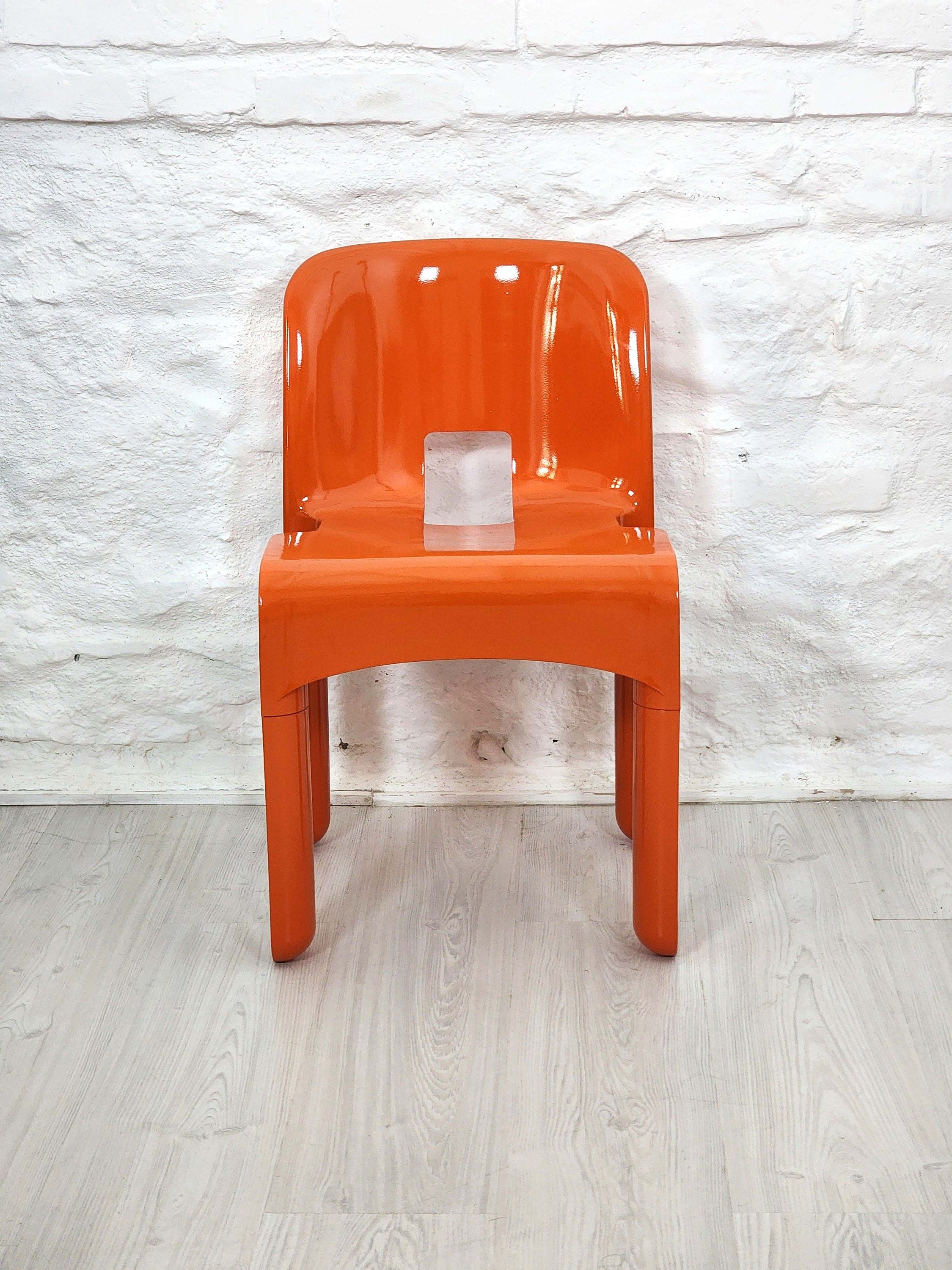 Universale Chair Model 4867 in Orange by Joe Colombo for Kartell | Italian Space Age | 1960s