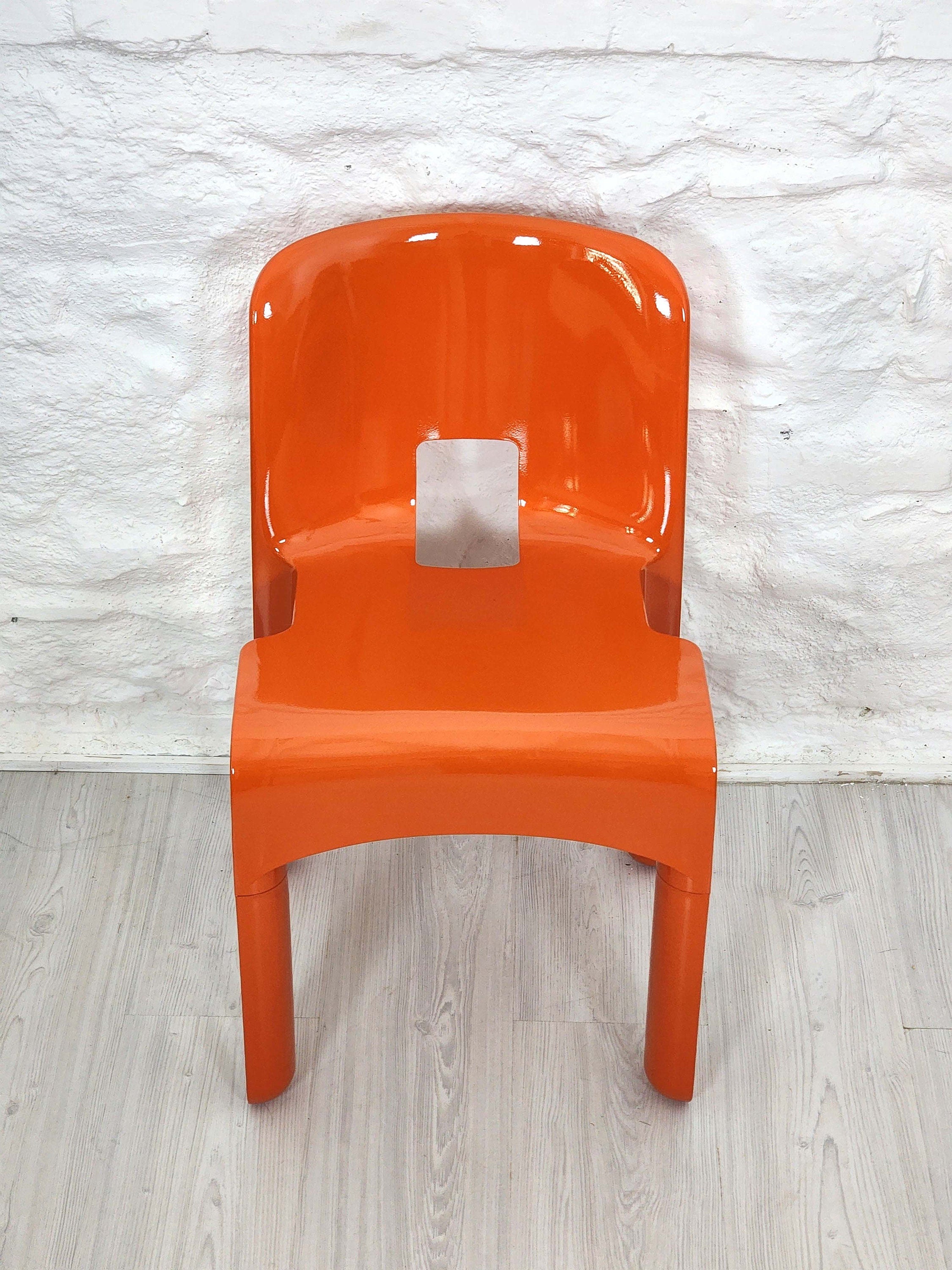 Universale Chair Model 4867 in Orange by Joe Colombo for Kartell | Italian Space Age | 1960s