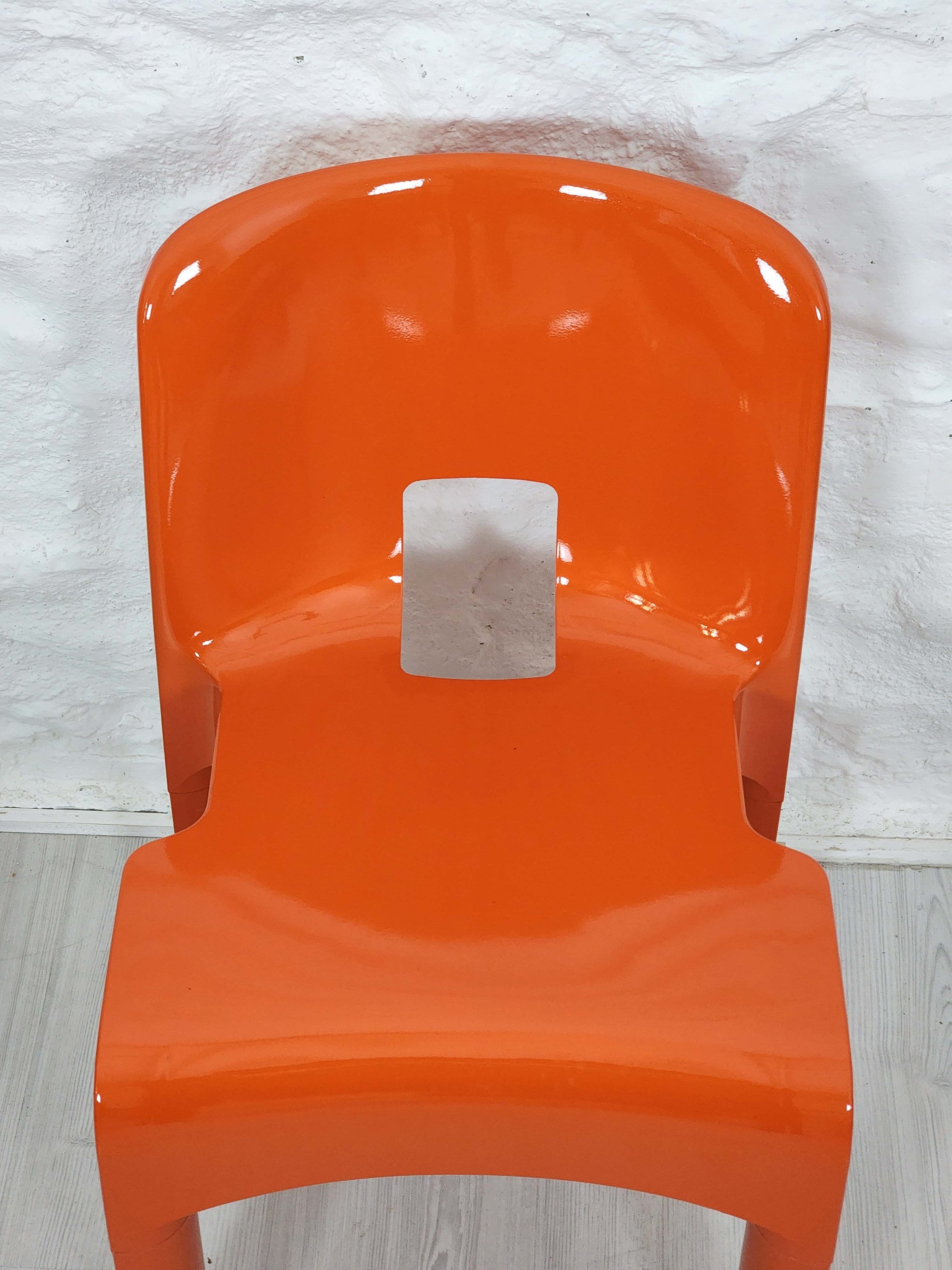 Universale Chair Model 4867 in Orange by Joe Colombo for Kartell | Italian Space Age | 1960s