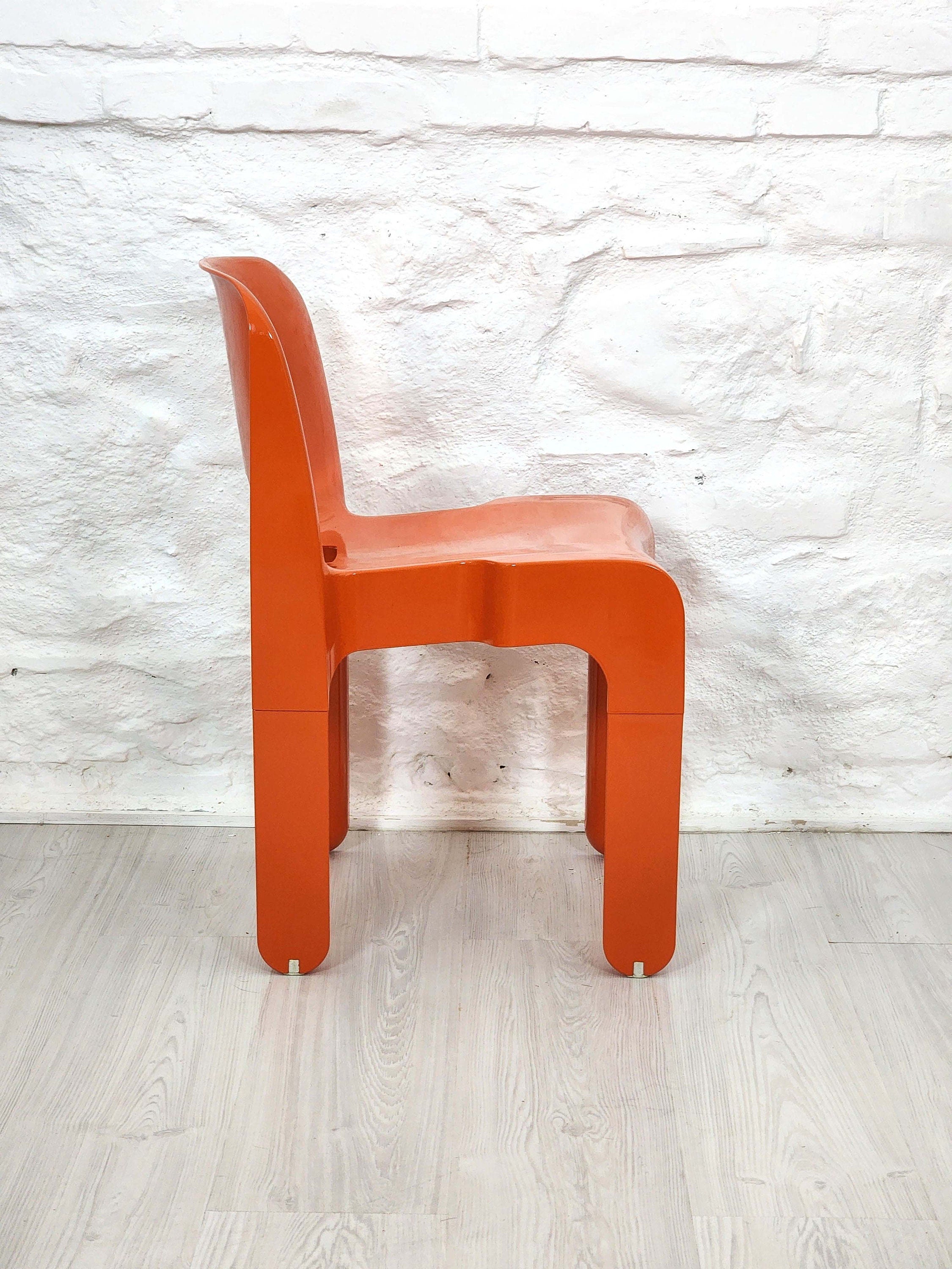 Universale Chair Model 4867 in Orange by Joe Colombo for Kartell | Italian Space Age | 1960s