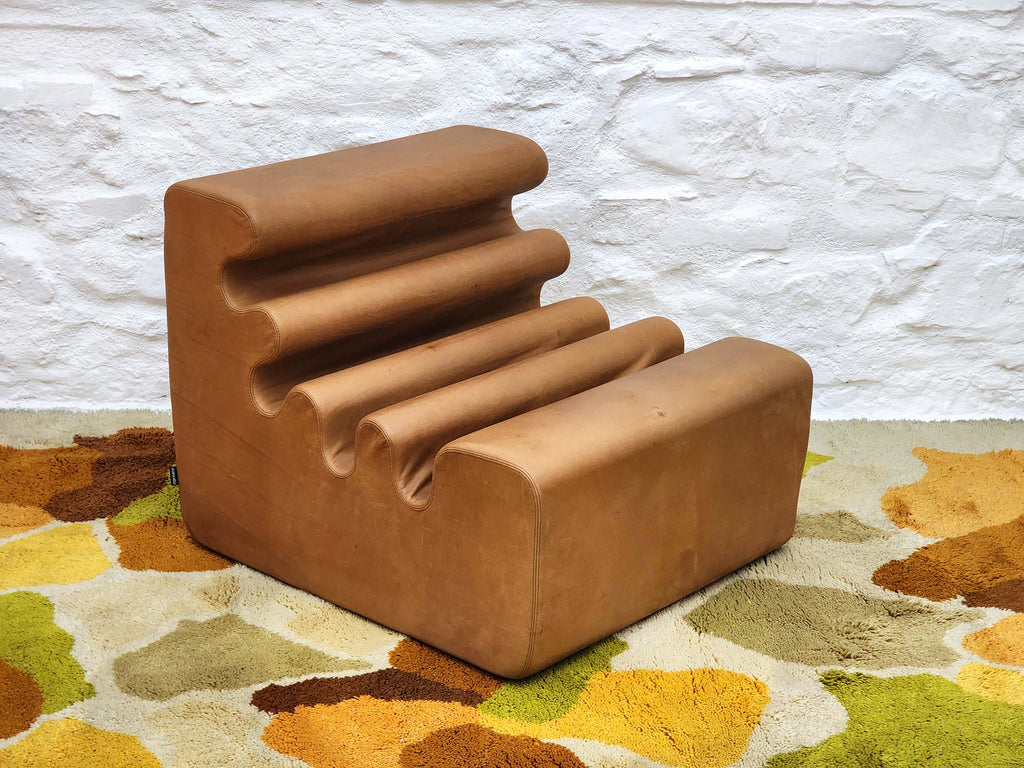 Karelia Lounge Chair in Brown Leather by Liisi Beckmann for Zanotta | Italian Space Age | 1960s