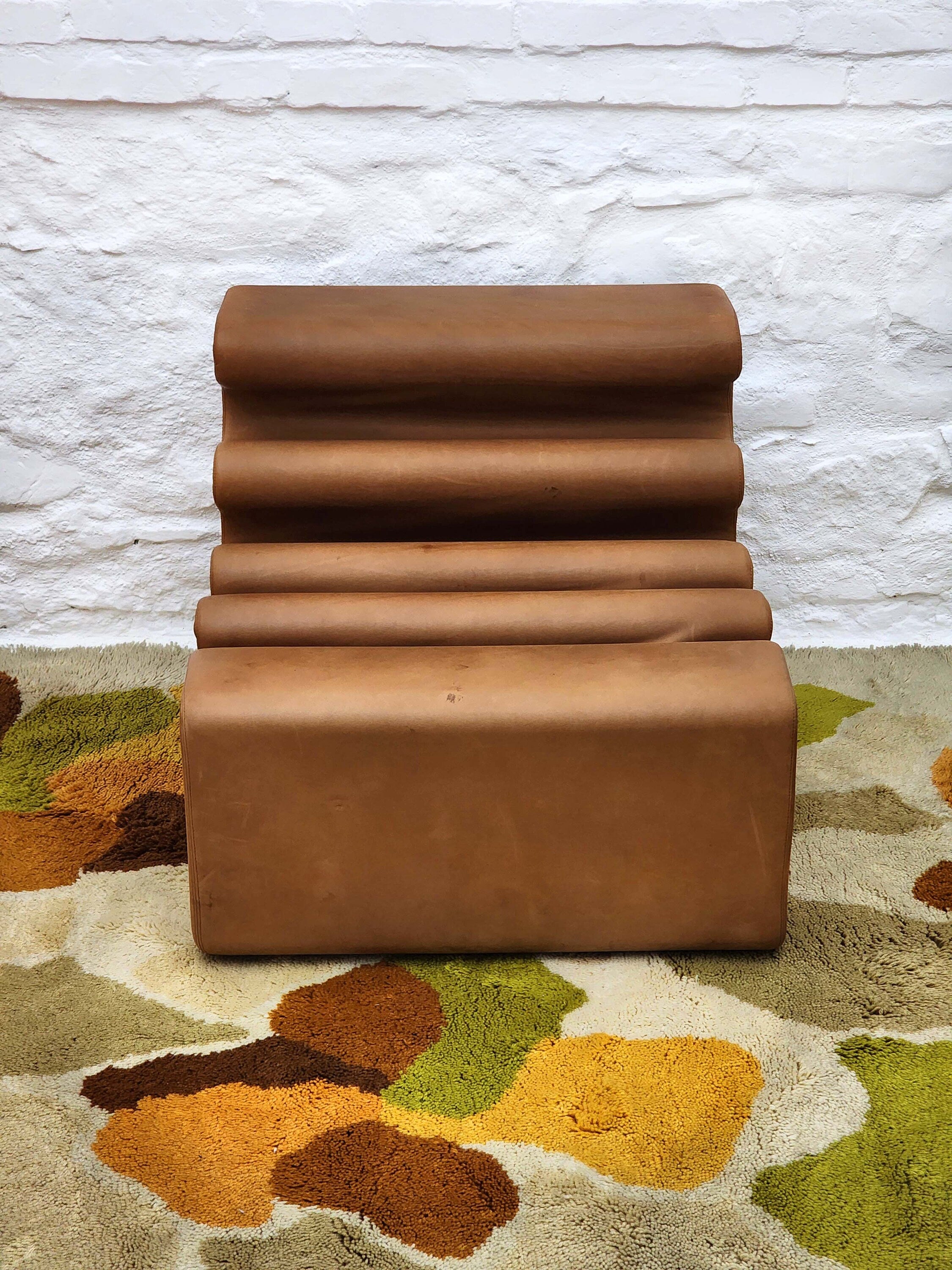 Karelia Lounge Chair in Brown Leather by Liisi Beckmann for Zanotta | Italian Space Age | 1960s