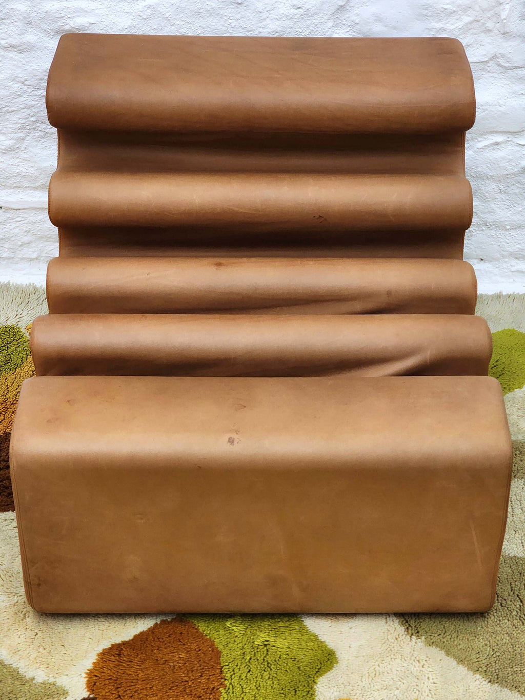 Karelia Lounge Chair in Brown Leather by Liisi Beckmann for Zanotta | Italian Space Age | 1960s