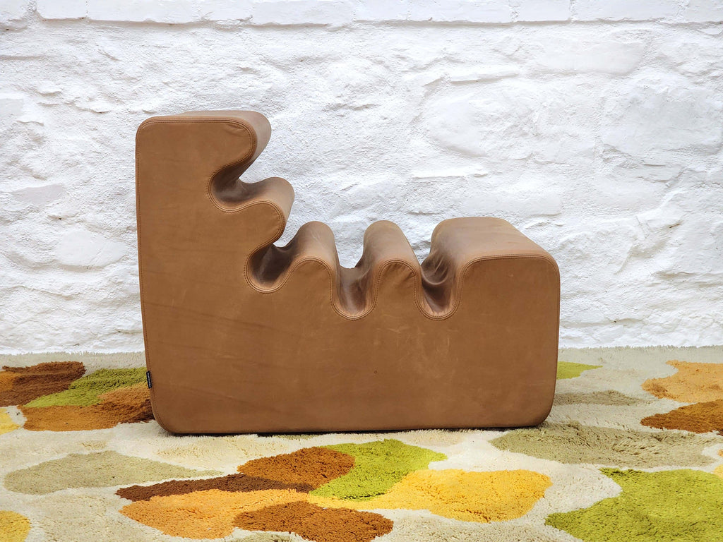 Karelia Lounge Chair in Brown Leather by Liisi Beckmann for Zanotta | Italian Space Age | 1960s