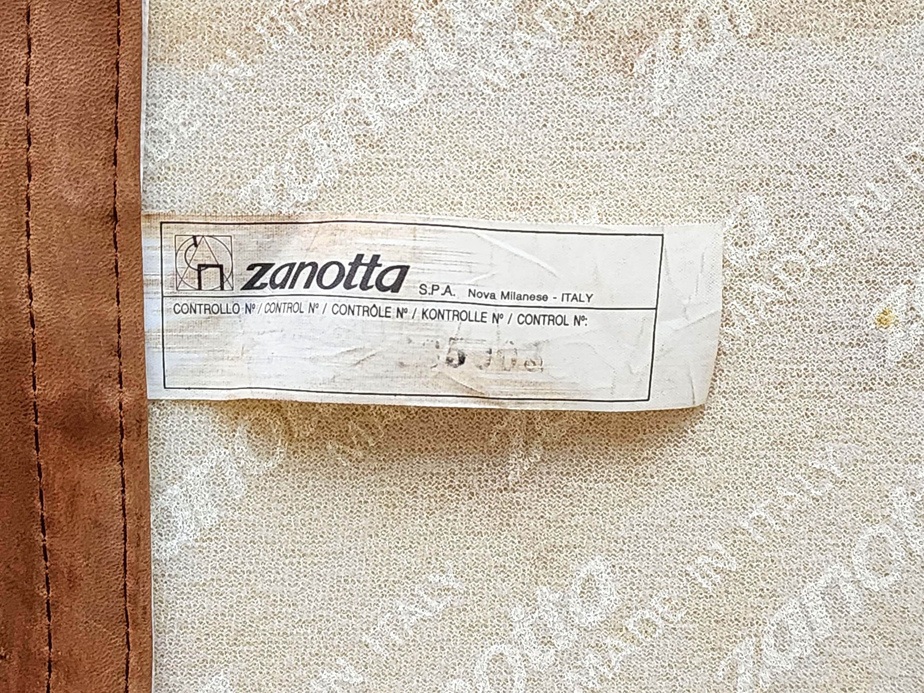 Karelia Lounge Chair in Brown Leather by Liisi Beckmann for Zanotta | Italian Space Age | 1960s